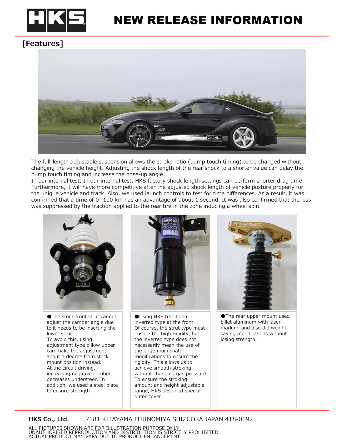 TOYOTA SUPRA GR(MKV) 2020+ - HKS HIPERMAX IV SP COILOVER
